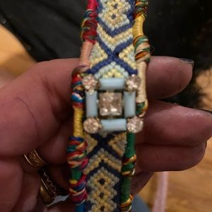 Modern friendship bracelet with gemstones